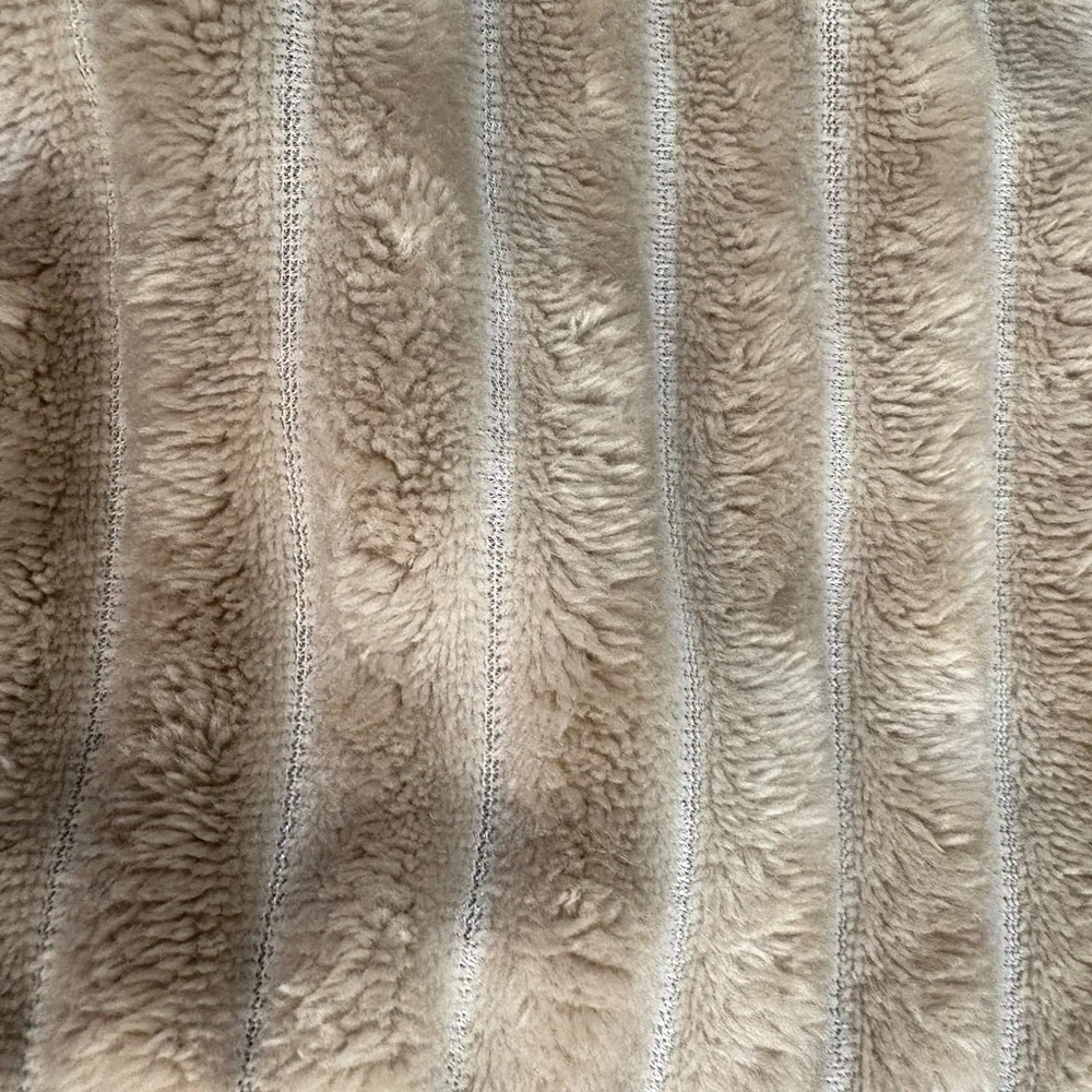 Tan Ribbed Zip-Up Jacket - Picture 7 of 7
